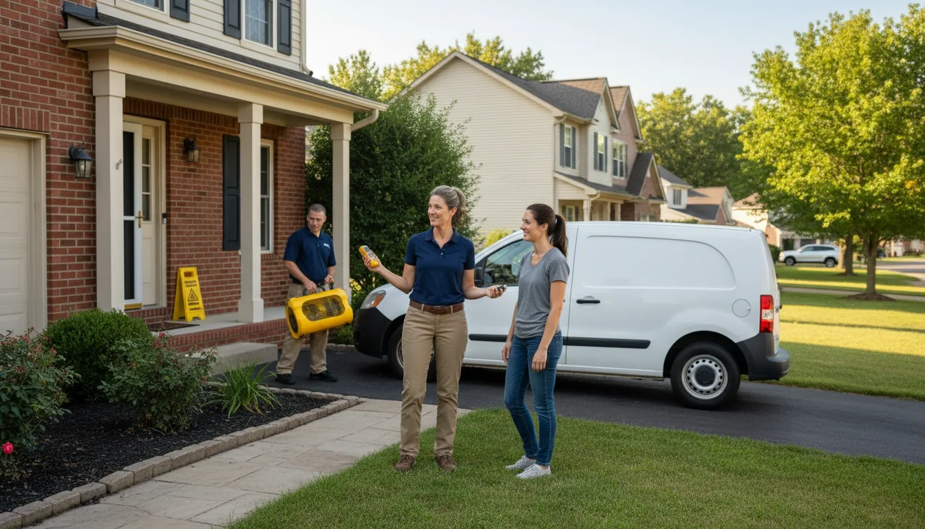 Residential water damage restoration in Potter, WI